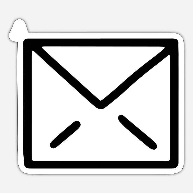 Letter Letter Symbol Letter Icon Envelope Message' Sticker | Spreadshirt