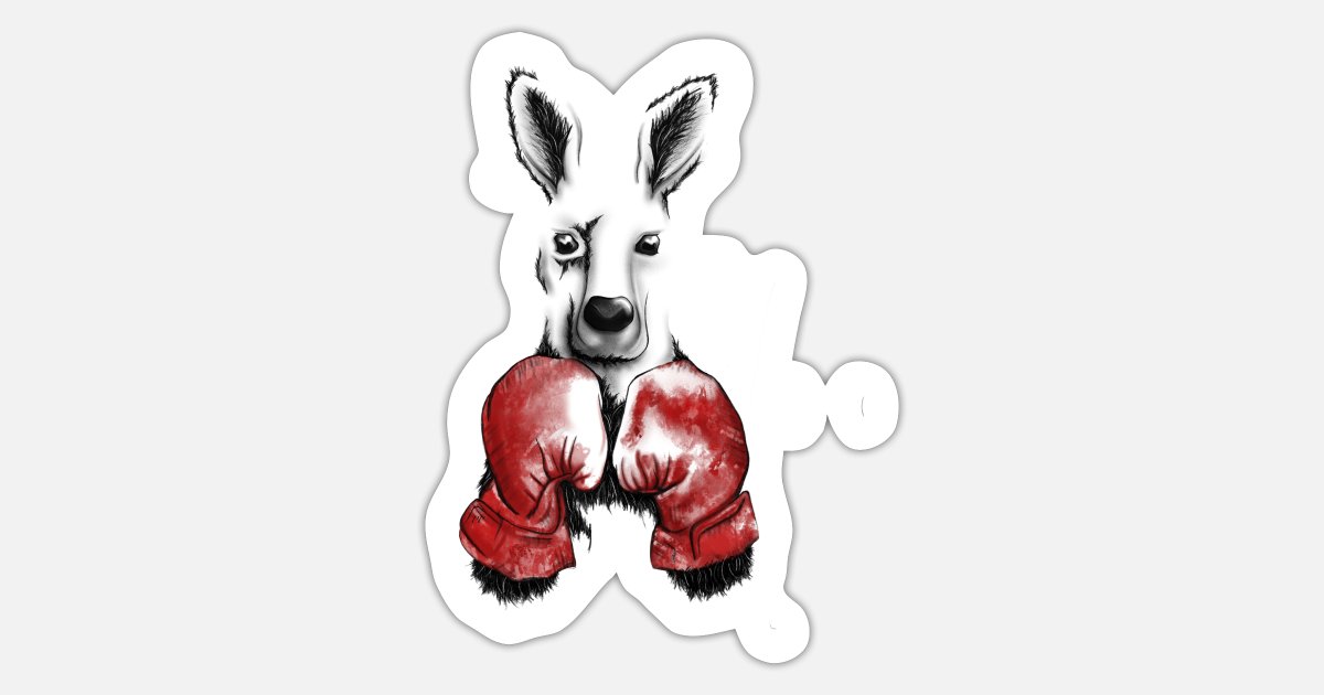 tro på Egnet begynde 'Kænguru med boksehandsker' Sticker | Spreadshirt