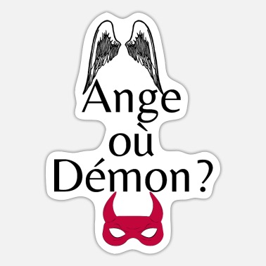 stickers autocollant HUMOUR silhouette femme ange démon connasse 