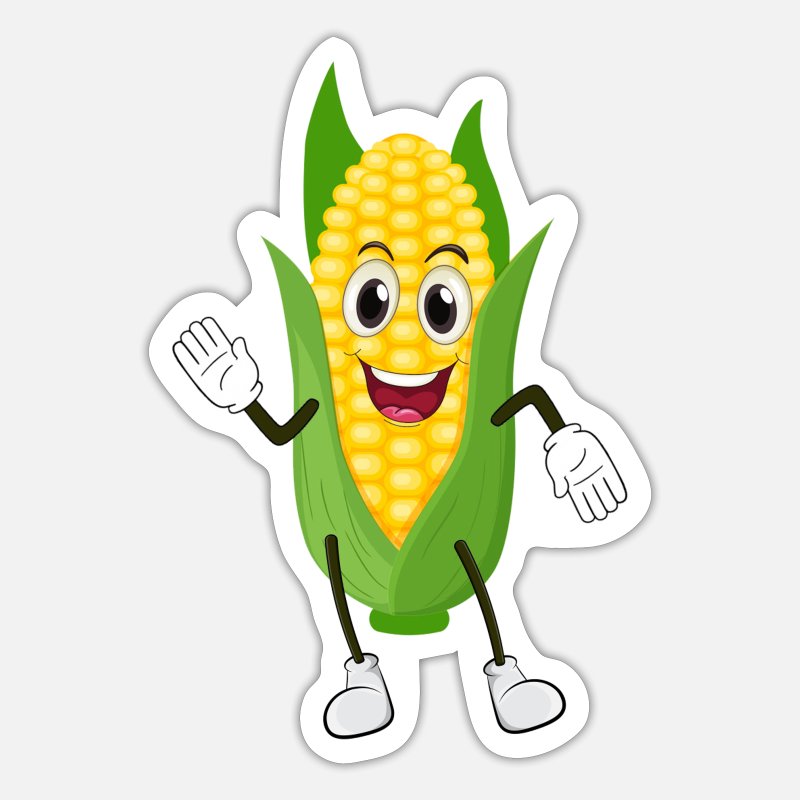 Funny corn cob design agriculture' Sticker | Spreadshirt