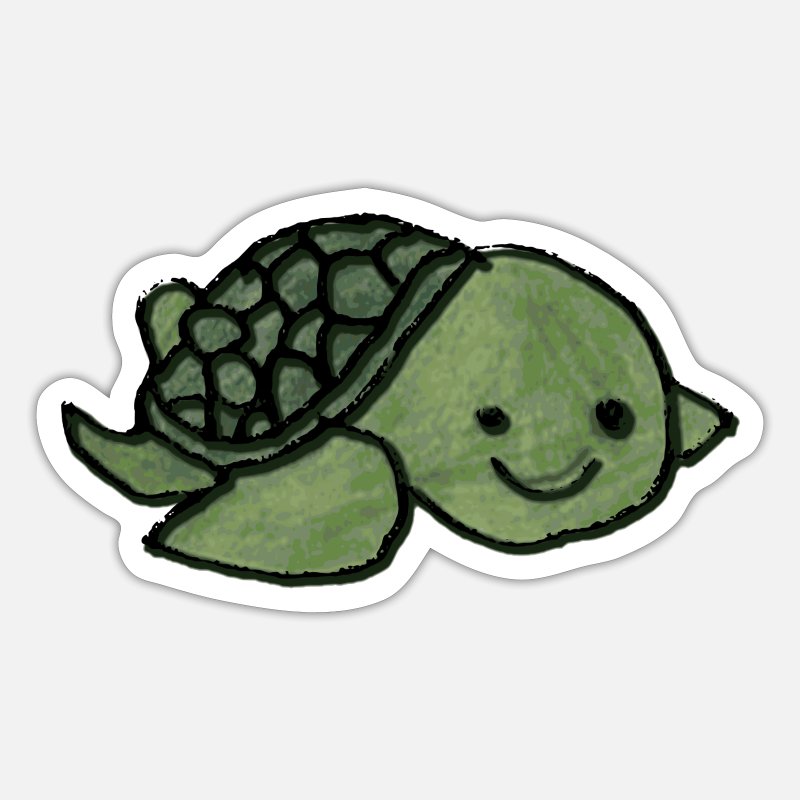 Turtle Children's Drawing' Sticker | Spreadshirt
