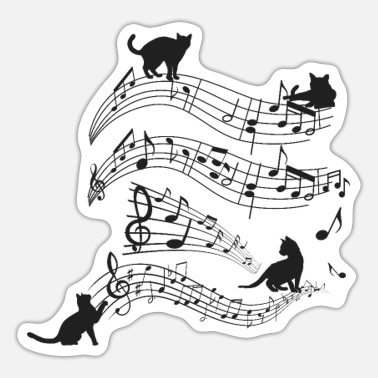 Musicat Musik spielen Katze Noten Geschenk 