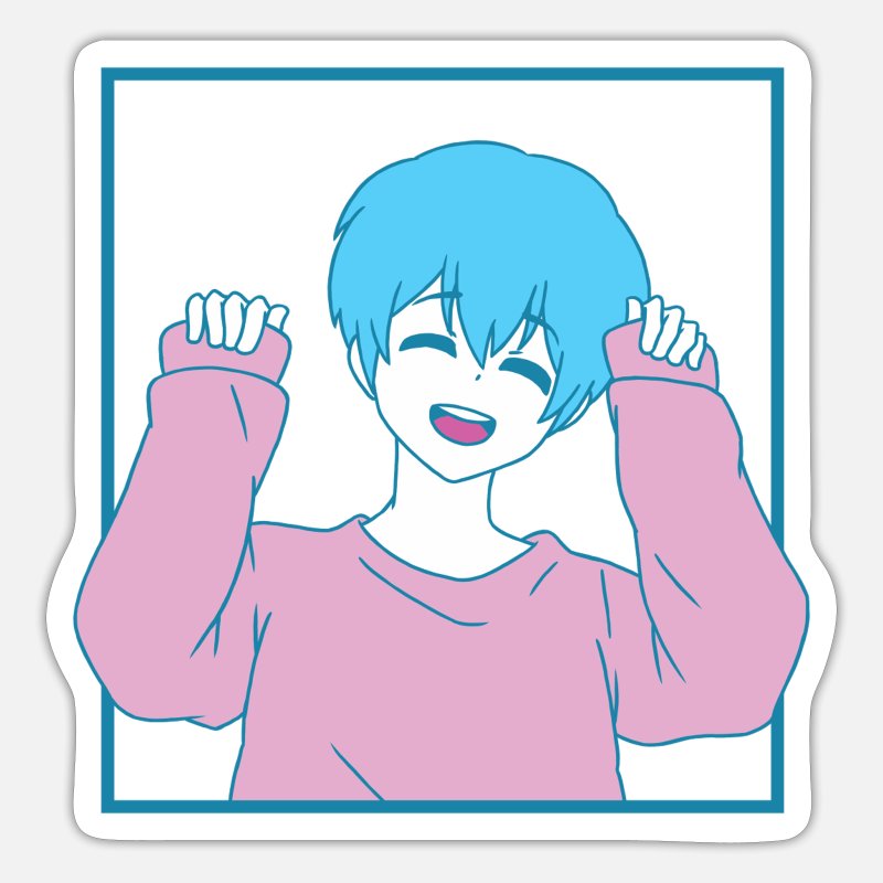 Femboy Cute Anime Boy Gay Aesthetic Crossdressing' Sticker | Spreadshirt