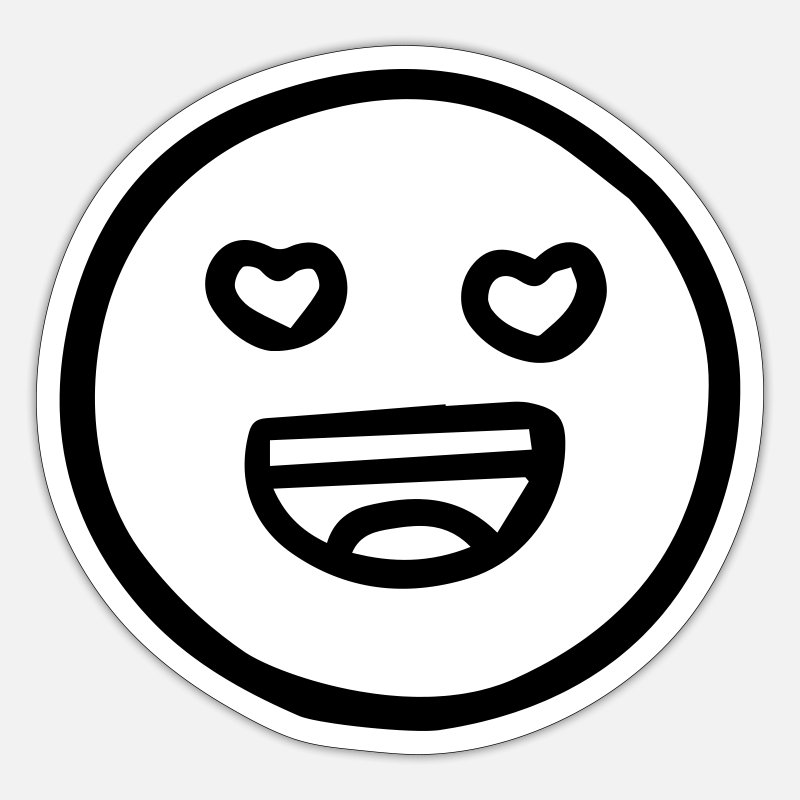 Emoji amoroso' Pegatina | Spreadshirt