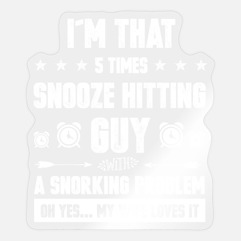 Snoring alarm clock funny gift birthday joke' Sticker | Spreadshirt