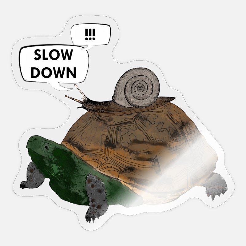 Funny turtle slug' Sticker | Spreadshirt