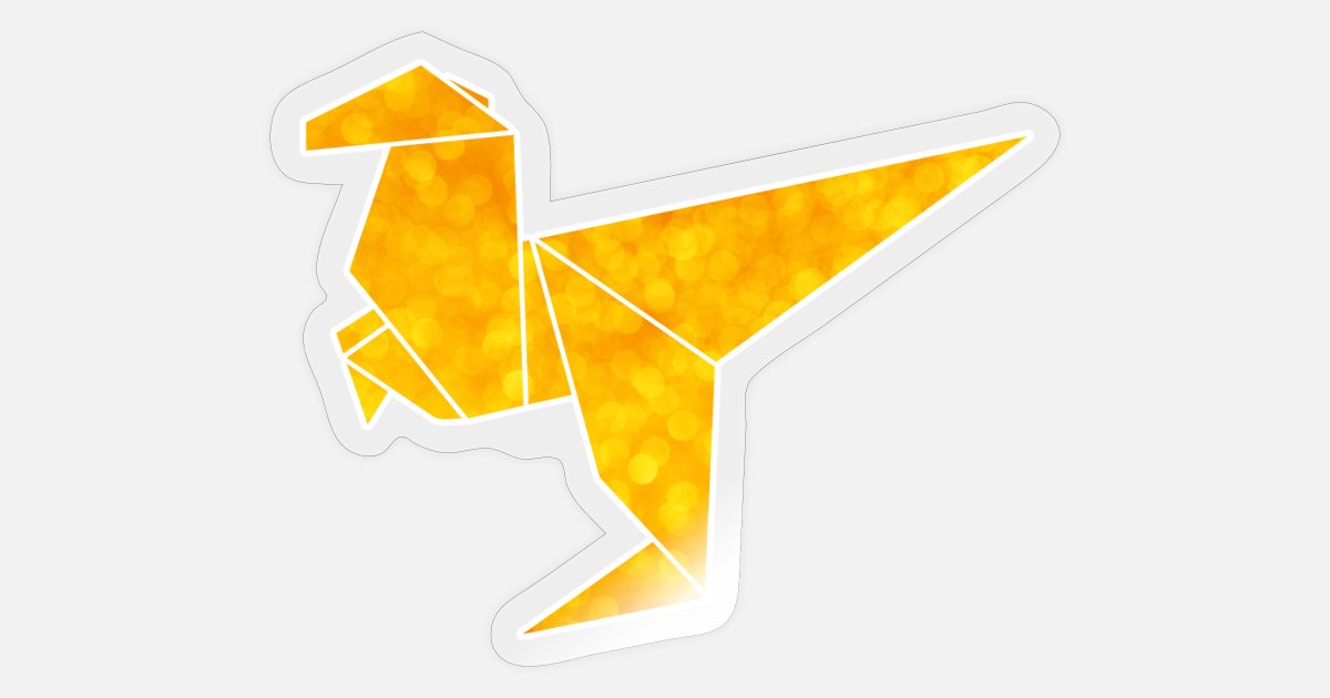 Dinosaurios de origami' Pegatina | Spreadshirt