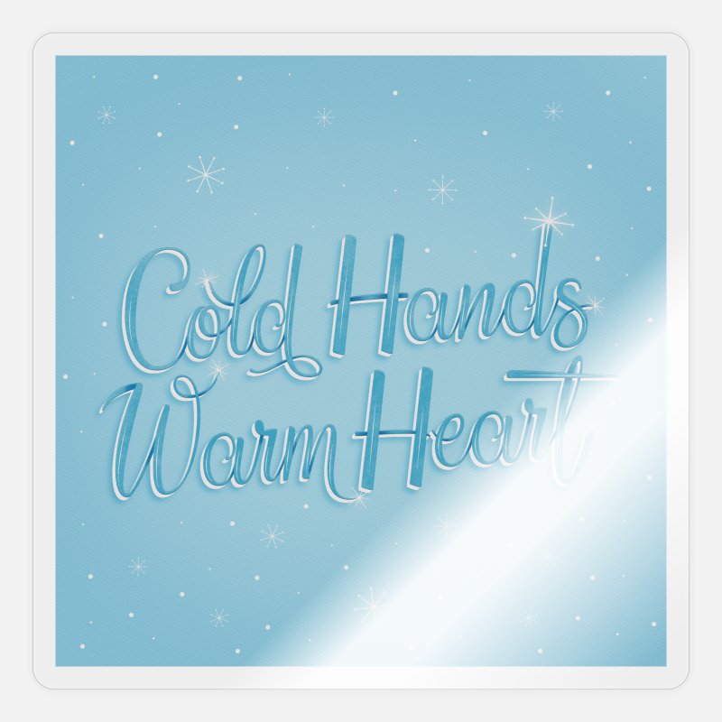 schilder Roos alcohol 'Koude handen, warm hart' Sticker | Spreadshirt