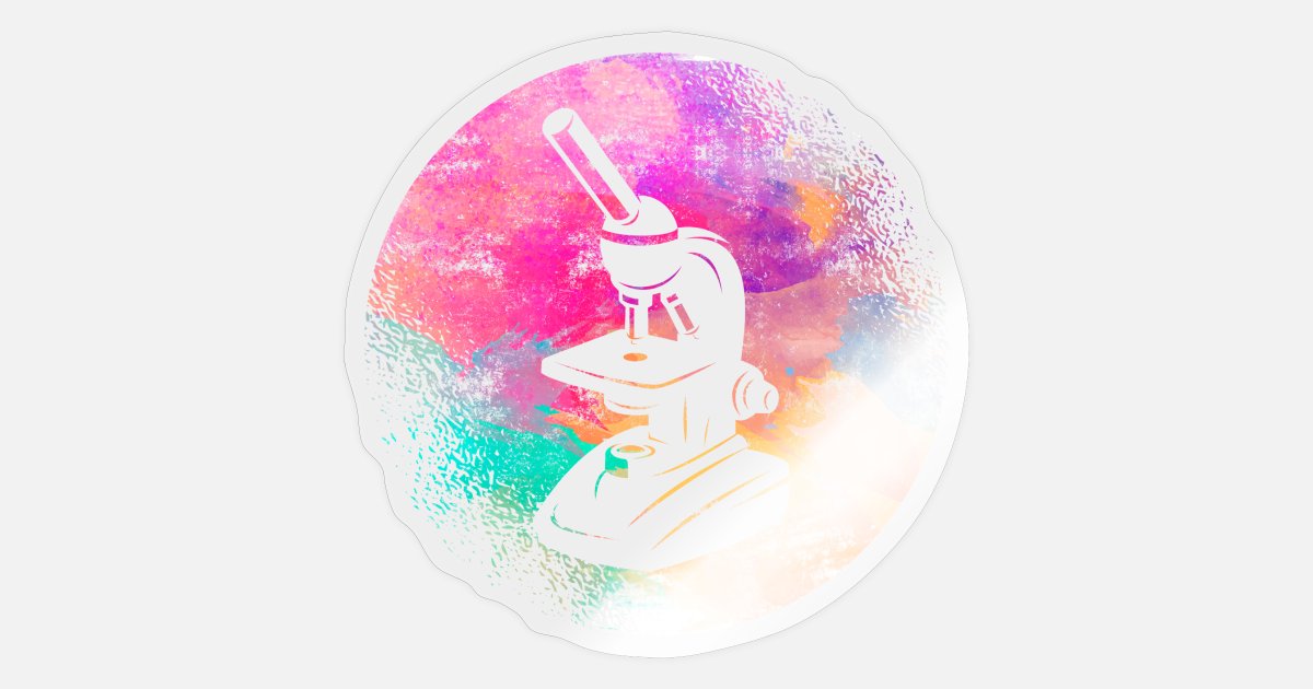 skrivning Gods Hejse 'Mikroskop biologi videnskab medicin mikro' Sticker | Spreadshirt