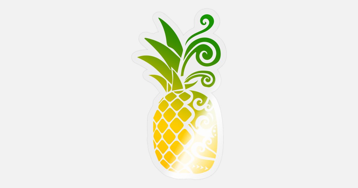 Pineapple Maori Hawaii tribal tattoo gift idea' Sticker | Spreadshirt