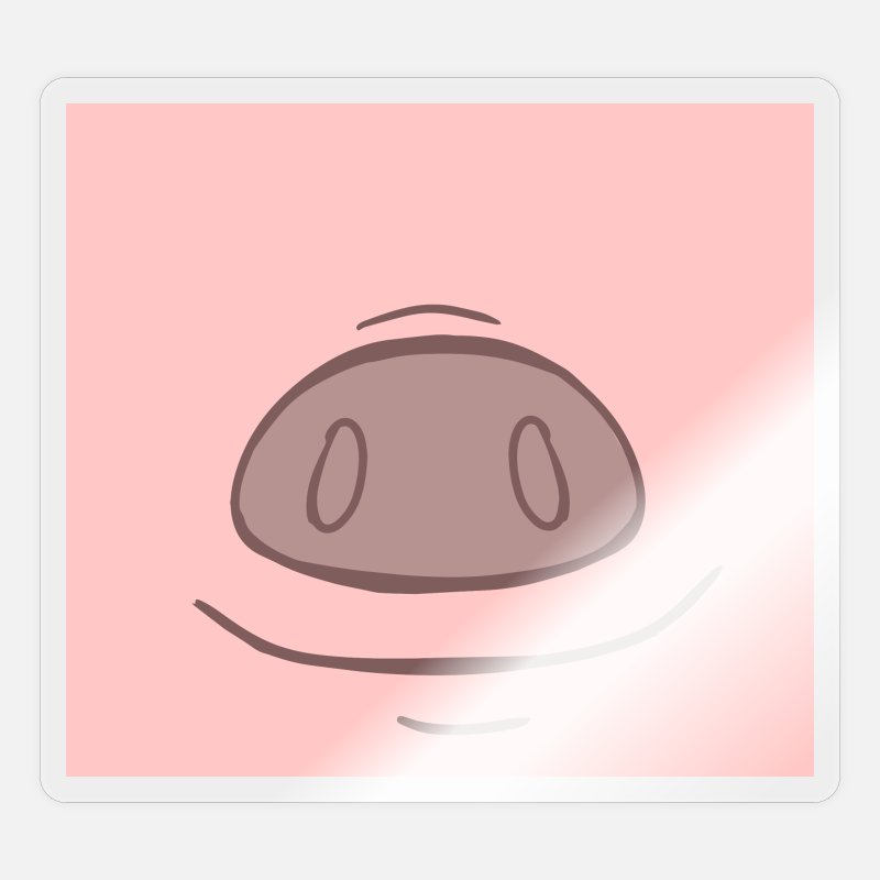 Funny & Cute Pig Nose Mask PigNas' Sticker | Spreadshirt