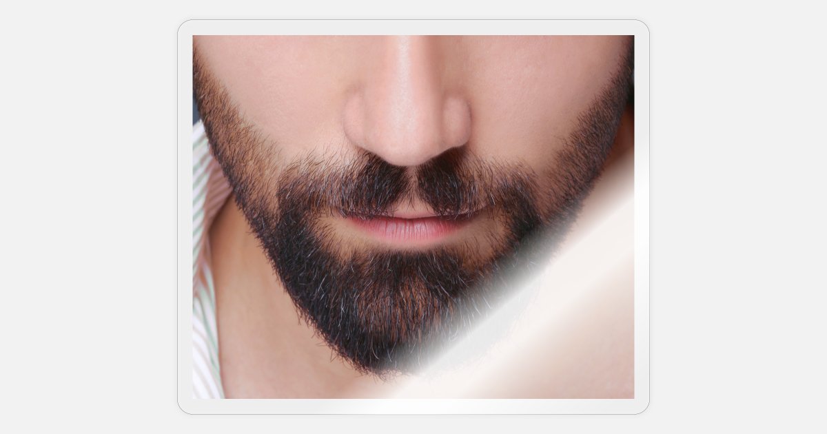 Face mask beard man corona mouth gift' Sticker | Spreadshirt