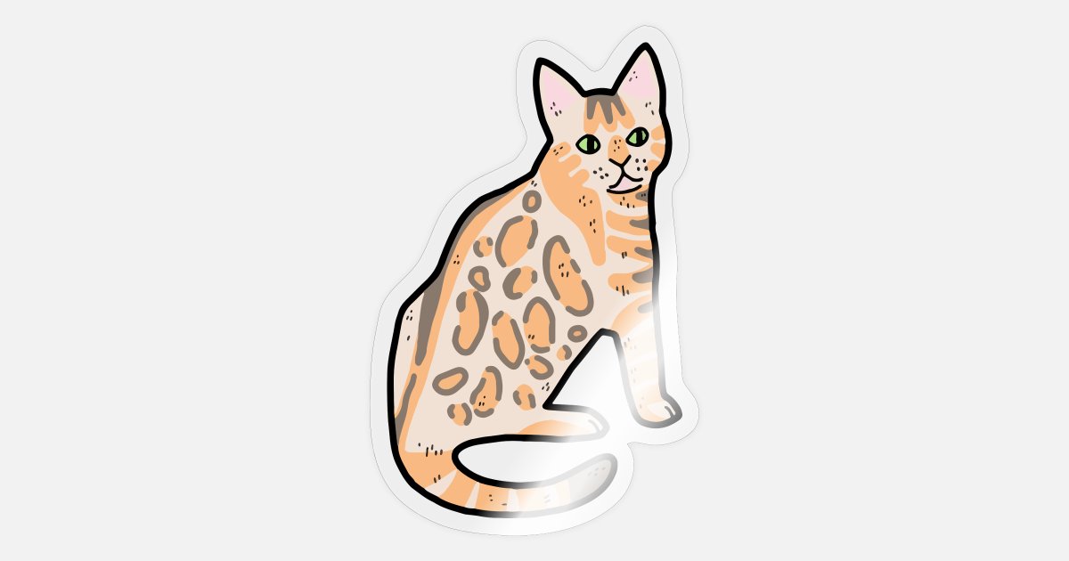 Bengal cat' Sticker | Spreadshirt
