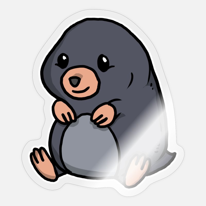 Cute Little Mole Animal Gift Idea' Sticker | Spreadshirt