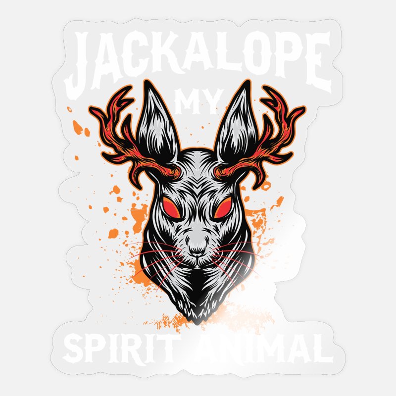Jackalope spirit animal rabbit antelope horns' Sticker | Spreadshirt