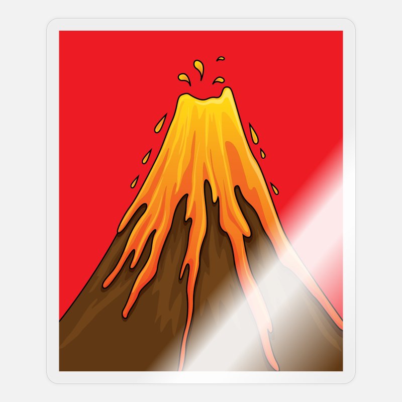 Volcanic eruption supervolcano eruption lava' Sticker | Spreadshirt