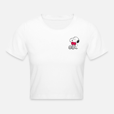 Peanøtter Snoopy med hjerte - Cropped T-skjorte