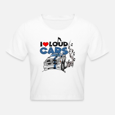 Smoke 0569 I love Loud cars - Crop T-Shirt