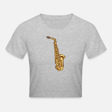 Saxofon Saxofon saxofon - Cropped T-skjorte