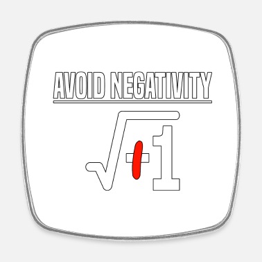 Pulling Roots Avoid Negativity Root -1 Math Teacher - Square fridge magnet