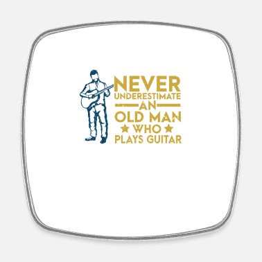 Musical Instrument Never Underestimate An Old Man Who Plays Guitar - Square fridge magnet