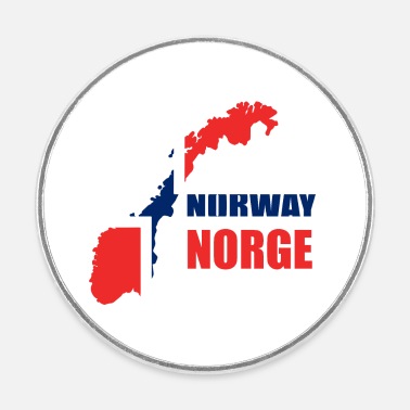 NORWAY MAP & FLAG SOUVENIR NOVELTY ROUND FRIDGE MAGNET GIFTS BRAND NEW 