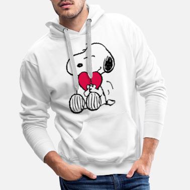 Peanuts Snoopy Herz Love Valentinstag Geschenk - Männer Premium Hoodie