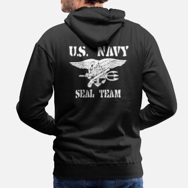 Navy U.S. Navy Seal Militär, Team, Logo, Seals Marine - Männer Premium Hoodie