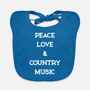 Countrymusic PEACE LOVE COUNTRYMUSIC - Baby Bib