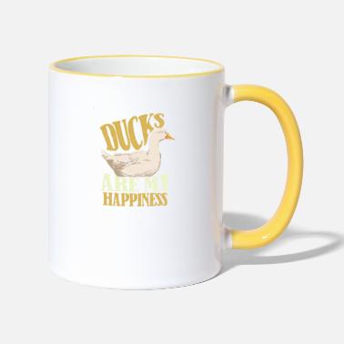Protection Ducks Are My Happiness Duck Farmer - Two-Tone Mug