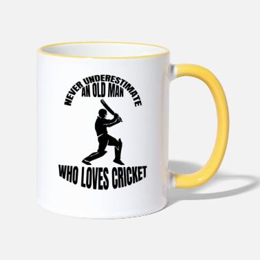 Ballsport Kricket Team Cricket Spruch Geschenk Kricketfan - Tasse zweifarbig