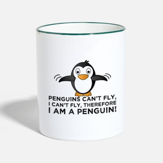 Pinguine können nicht fliegen ich bin ein Pinguin' Tasse zweifarbig |  Spreadshirt