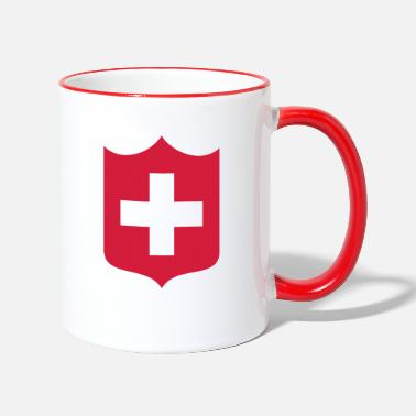 Wappen Schweiz - Tasse zweifarbig