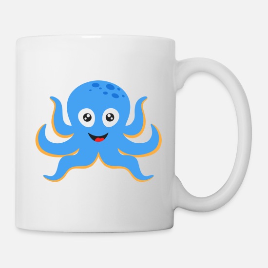 Tasse Meerjungfrau und Oktopus kawaii Tintenfisch Nixe Kaffeetasse Kinder beidseitig bedruckt