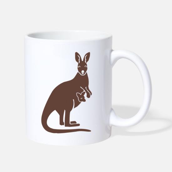 Känguru Muster 284ml Becher Tasse Lustig Tiere Australien Verrückte Dame Herr