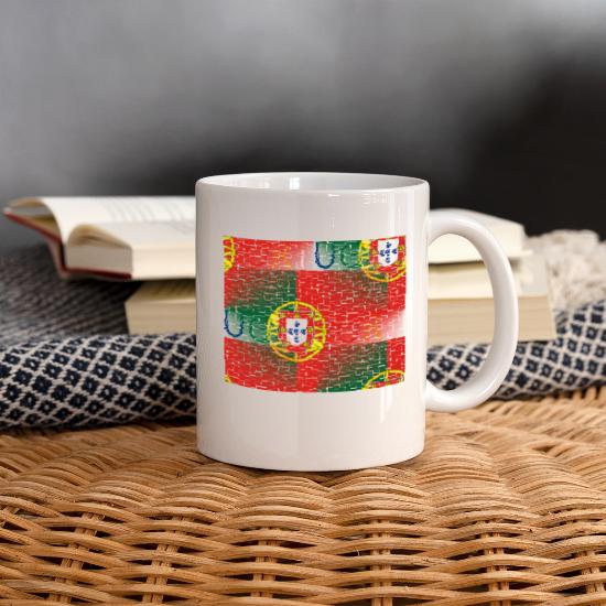 Taza esmaltada con diseño de bandera de Portugal 