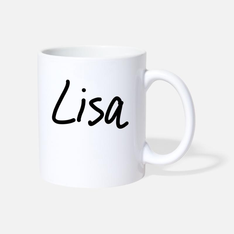 Lisa Name & Anfangsbuchstabe Becher Geschenk IN Vielen Farben Für Tee Oder 