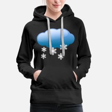 Snowfall Cloud with snowfall - Women&#39;s Premium Hoodie