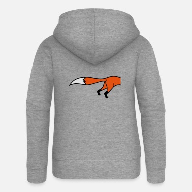 Winter semi achterkant vos leuk ontwerp cool cartoon cart - Vrouwen zip hoodie