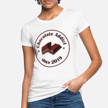 Stylé Accroc au chocolat depuis 2019 humour gourmand - T-shirt bio Femme