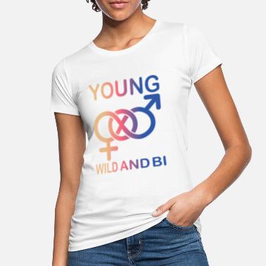 Nuori Nuori villi ja bi Lgbt ylpeä biseksuaali lahja - Naisten luomu t-paita