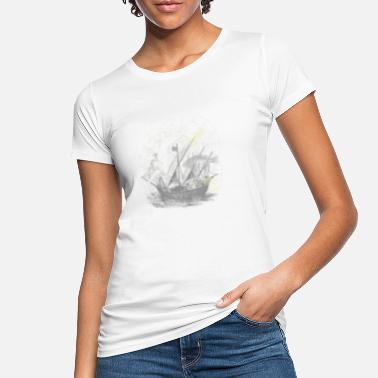 Bateaux Hippocampe de conception nautique Vintage Steampunk - T-shirt bio Femme