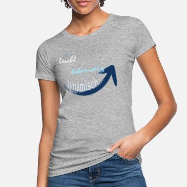 Dynamisch leicht, lebendig, dynamisch blau - Frauen Bio T-Shirt