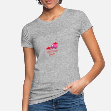 Lovestruck Pinkki rekkakuorma rakkautta ystävänpäiväksi - Naisten luomu t-paita