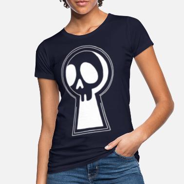 Symbols Skull and keyhole (white) - Women&#39;s Organic T-Shirt