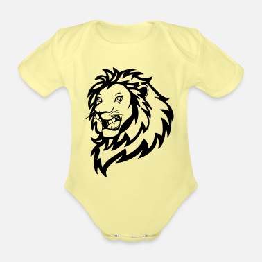 Afrika lejonets huvud - Ekologisk kortärmad babybody
