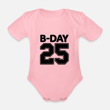 Tröjnummer Tröjnummer 25/25-årsdag Bday Tröjnummer - Ekologisk kortärmad babybody