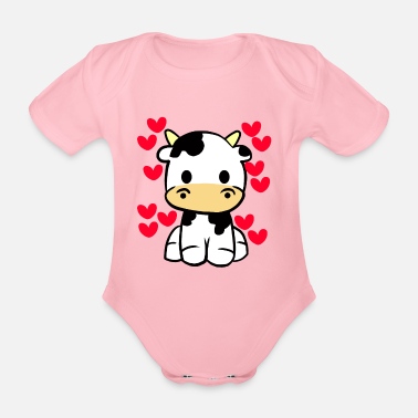 Ko Ko Lovely T-Shirt - Alla hjärtans dag söta hjärtor - Ekologisk kortärmad babybody