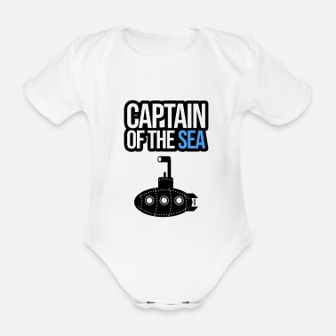 Båt Havets kapten! Havets och havets kapten - Ekologisk kortärmad babybody