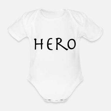 Hjälte hjälte - Ekologisk kortärmad babybody